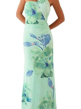 Strapless Floral Maxi Dress